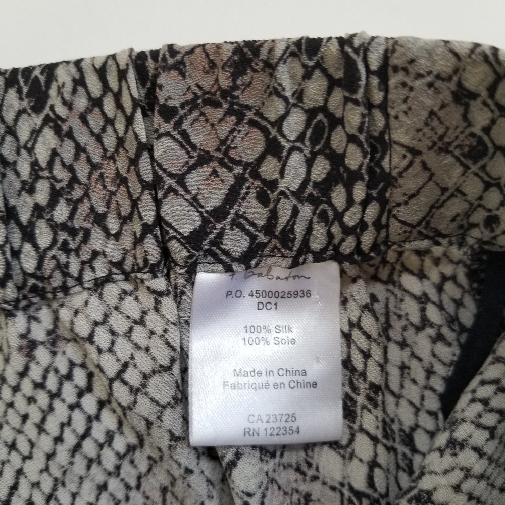 T. Babaton Python Print Silk Pants - image 8